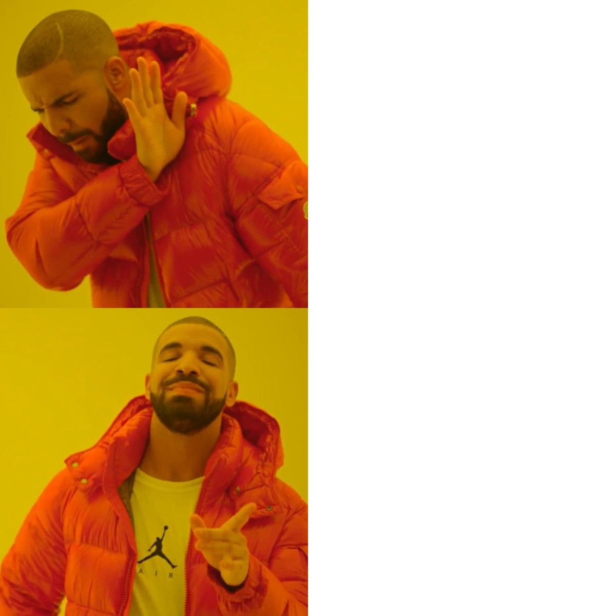 Drake Hotline Bling meme about BOXRAW