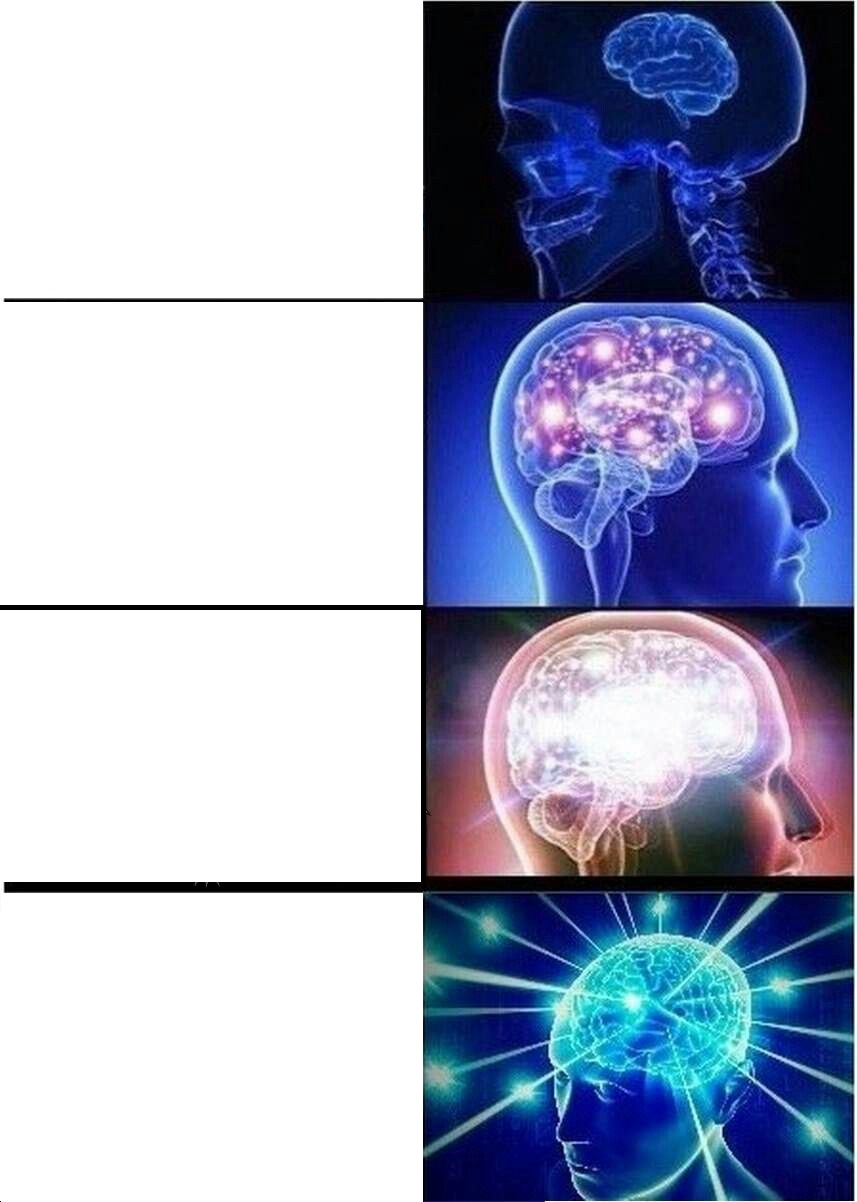 Expanding Brain meme about BOXRAW