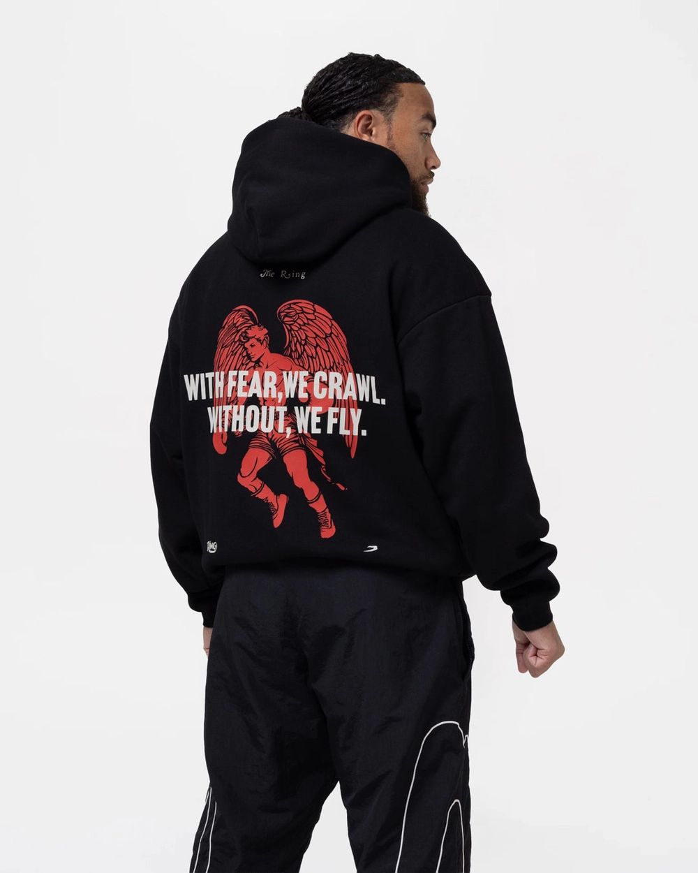 Ring x BOXRAW Fearless Oversized Hoodie - Black